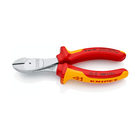 Cleste Sfic de forta VDE , taiere ultraperformanta, 160mm, maner plastic, Ø 3,4 mm, KNIPEX 74 06 160 [3]