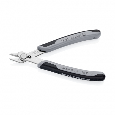 Electronic Super Knips, high performance cutting, 125mm, multicomponent handle, Ø 1,6 mm, KNIPEX 78 03 125 ESD [3]