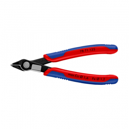 Scule de mana KNIPEX - Cleste Sfic, Electronic Super Knips pentru instalatii electronice, taiere ultraperformanta, 125mm, maner multicomponent, Ø 1,6 mm, KNIPEX 78 71 125