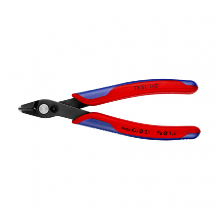 Scule de mana electronisti - Cleste Sfic, Electronic Super Knips XL pentru instalatii electronice, taiere ultraperformanta, 140mm, maner multicomponent, Ø 2,1 mm, KNIPEX 78 61 140
