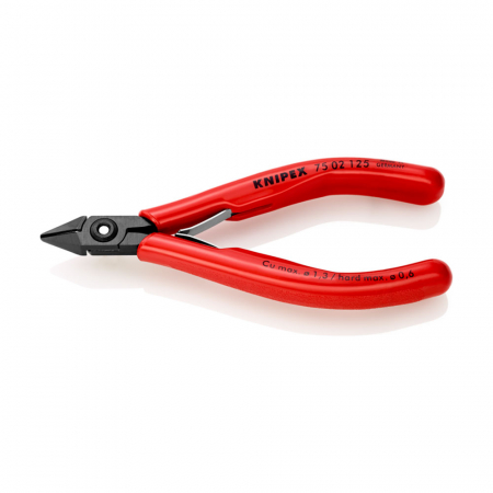 Cleste Sfic pentru instalatii electronice, taiere ultraperformanta, 125mm, maner plastic, Ø 1,3 mm, KNIPEX 75 02 125 [3]