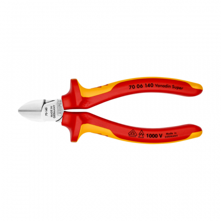 Scule si unelte VDE - Cleste Sfic, taietor lateral, VDE 1000 V, cromat, maner multicomponent, 140mm, KNIPEX 70 06 140