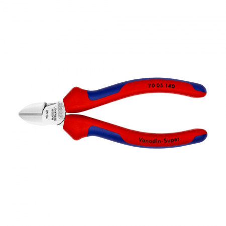 Scule de mana electricieni - Cleste Sfic, taietor lateral, cromat, maner multicomponent, 140mm, KNIPEX 70 05 140
