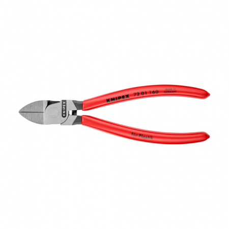 KNIPEX Hand Tools - Diagonal Cutter,  side cutter for plastic, 160mm, plastic handle, KNIPEX 72 01 160