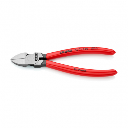 Diagonal Cutter,  side cutter for plastic, 160mm, plastic handle, KNIPEX 72 01 160 [4]