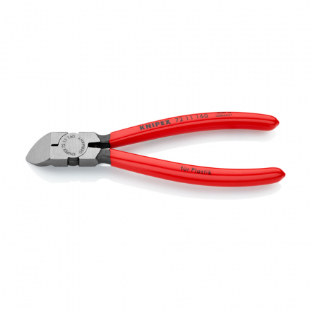 Diagonal Cutter,  side cutter for plastic, 160mm, plastic handle, KNIPEX 72 11 160 [2]