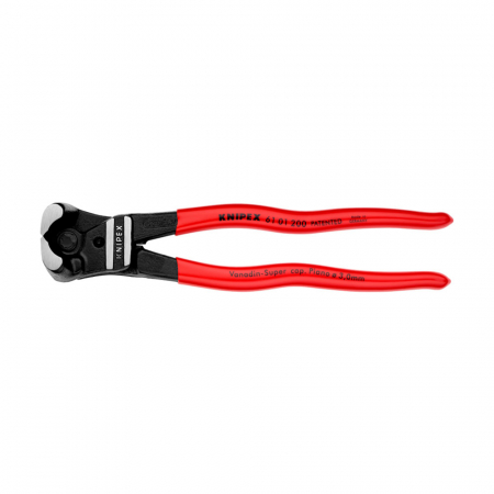 Clesti taiere frontala - Cleste frontal pentru bolturi, cuie, nituri, manere plastic, 200mm, KNIPEX 61 01 200