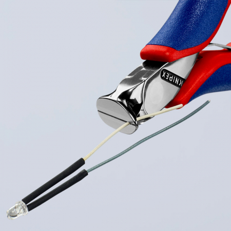 Cleste taietor frontal pentru instalatii electronice, maner plastic, 120mm,  KNIPEX 64 32 120 [2]