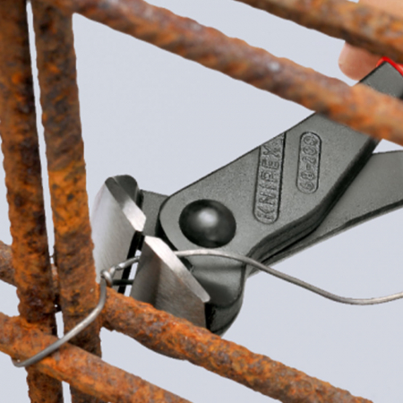 Cleste taietor frontal pentru torsionarea si taierea sarmei de legat, maner plastic, 180mm,  KNIPEX 68 01 180 [1]