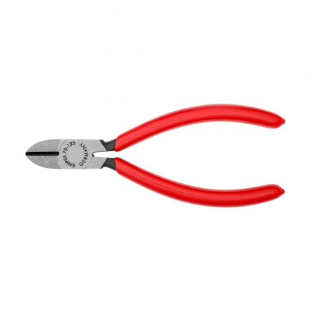 Scule de mana electricieni - Cleste Sfic, taietor lateral, maner plastic, 125mm, KNIPEX 70 01 125