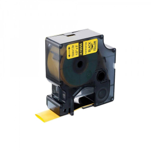 Etichete Tuburi termocontractibile - Tub termocontractibil galben 12mm x 1.5m compatibile Dymo 18056