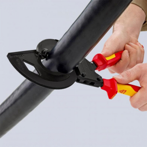 Cutter cu clichet in 3 trepte, cablu aluminiu si cupru, diametru max 52 mm, KNIPEX 95 36 280 [4]