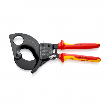 Cutter cu clichet in 3 trepte, cablu aluminiu si cupru, diametru max 52 mm, KNIPEX 95 36 280 [6]