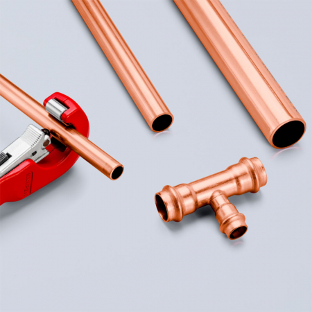 Pipe cutter, Ø 6 - 35 mm, copper, brass and stainless steel, 180 mm, KNIPEX TubiX 90 31 02 BK [2]