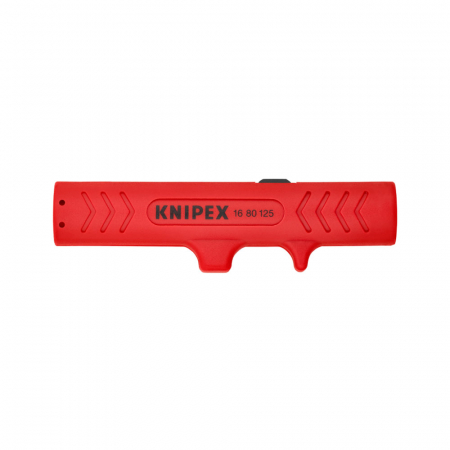 Scule de mana electricieni - Decablator Universal, cu arc de deschidere si clichet de blocare, dezizolare profunda, 125 mm, KNIPEX 16 80 125 SB