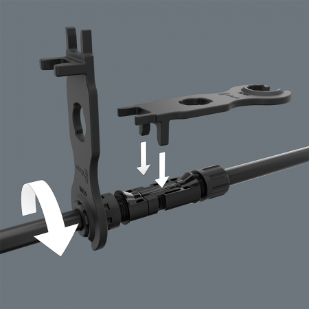 Wera 9108/2 set for MC4 solar connectors, 2 pieces, reinforced plastic, 115 mm, quick assembly and disassembly [1]
