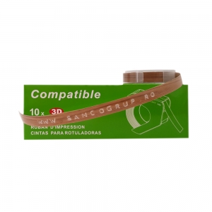 Embossable label tapes Omega, 9mm x 3m, veneer 5201112