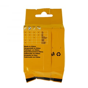 Etichete industriale autocolante compatibile vinil, 24mm x 5.5m, negru/galben, 18054316