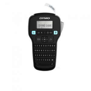 Set Aparat etichetat Dymo LabelManager 160 si 1 x Banda originala Dymo D1 12mm x 7m, negru/alb S0946320, S07205309