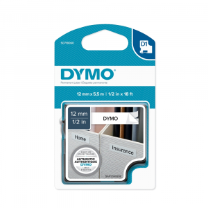 Aparat de etichetat (imprimanta etichete) DYMO LabelManager 280P, AZERTY, conectare la PC S0968950 si 1 banda industriala poliester D1, 12mm x 5.5m, negru/alb, 1695911