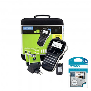 DYMO LabelManager 280P Label Maker, QWERTY, kit case and 1 professional label box, 12 mmx5.5m, black/white, 2091152, 169590