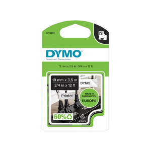 Flexible industrial labels 19mm x 3.5m, Dymo LabelManager, black/white, S0718050, 184889