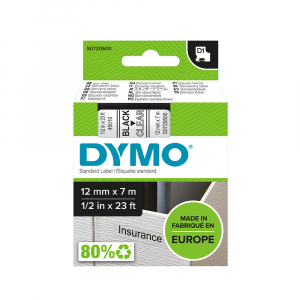 Etichete standard 12mm x 7m negru/transparent DYMO LabelManager D1 S0720500 45010 [7]