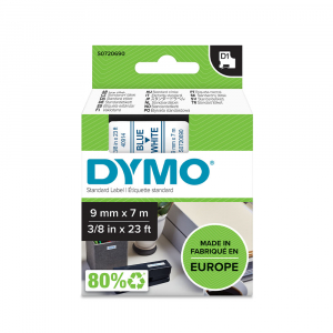Banda etichete DYMO LabelManager D1 9mm x 7m albastru/alb S0720690 40914 [5]