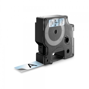 Banda 19mm x 7m imprimanta etichete Dymo LabelManager D1, negru/transparent S07208200