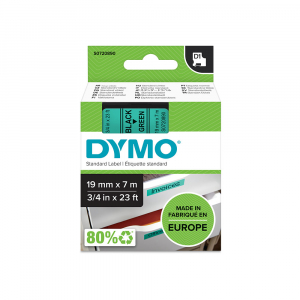 Standard labels 19mm x 7m Black/green DYMO LabelManager D1 S0720890 45809 [3]
