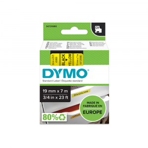 Etichete standard 19mm x 7m negru/galben DYMO LabelManager D1 S0720880 45808 [4]