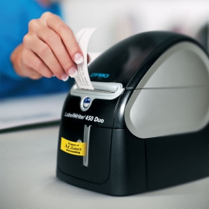 LabelWriter Duo label maker, plastic or paper labels, professional printer with PC connection, Dymo LW S08389208