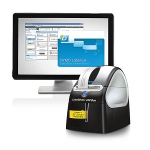 LabelWriter Duo label maker, plastic or paper labels, professional printer with PC connection, Dymo LW S0838920 [6]