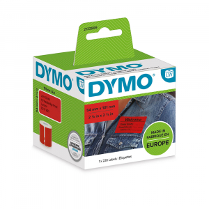 Set 3 x tichete curierat mari originale LabelWriter 54 x 101 mm, rosu, Dymo LW 2133399 S07224309