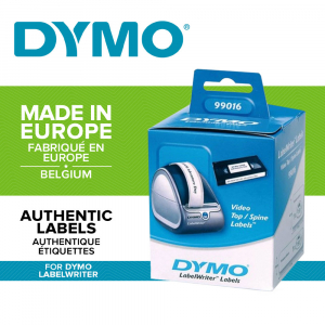 Etichete casete video/carti originale LabelWriter, albe, 2 role/cutie, Dymo LW 99016 S07224501