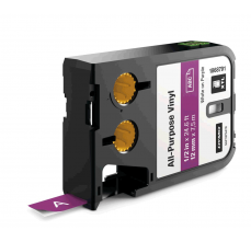 Lichidare de stoc - Etichete industriale vinil 12mm x 7m alb/violet DYMO XTL 1868791