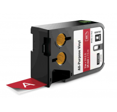 Etichete industriale XTL - Etichete industriale vinil 24mm x 7m alb/rosu DYMO XTL 1868763