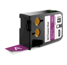 DYMO XTL, All purpose vinyl labels, 24mm x 7m, white on violet, 18687930