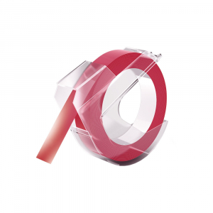 Etichete Omega Plastic Embosabile - Etichete Omega roz 9mm x 3m compatibile Dymo Omega Junior 520105