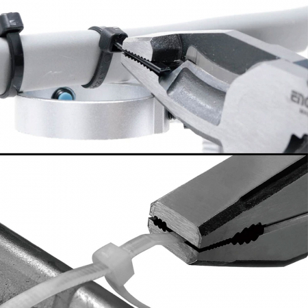 ENGINEER PZ-75 Cleste patent combinat cu falci de forfecare, extragere suruburi uzate, strangere coliere din plastic sau metal, dinti dispusi hasurat pe falci, 205 mm [2]