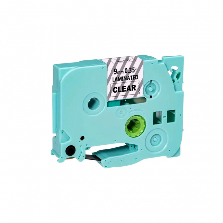 Aimo Compatible Brother TZe Tapes - Labels Aimo 2B11 HQ Compatible Brother 121 9mm X 8m Black/Clear for AIMO P3200, AIMO D420BT and the entire Brother P-Touch label makers range