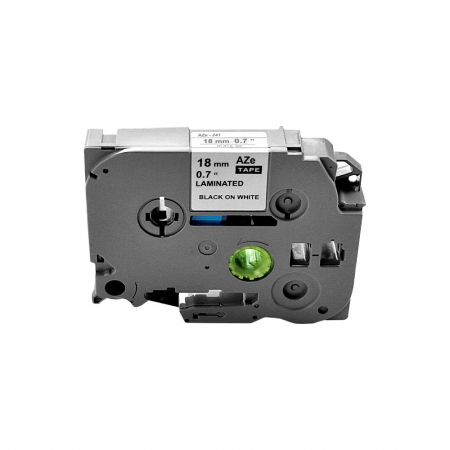 Labels - Labels compatible Brother TZe-241 18mm x 8m Black/white gray box
