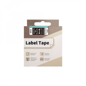 Etichete AIMO universale 12mm x 7m, alb/negru, poliester adezive, transfer termic, AIMO D1600, 3D35, S0720610, 45021 [5]