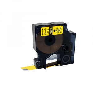 Banda etichete universala 12mm x 7m, negru/galben S0720580 450180