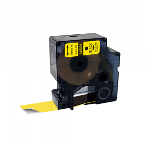 Banda 19mm x 7m imprimanta etichete, negru/galben S0720880 458080