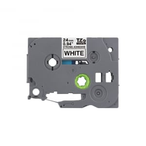 Etichete puternic adezive compatibile Brother TZe-S251, 24mm x 8m, negru/alb, Brother TZeS2510