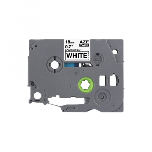 Etichete laminate compatibile Brother TZe-241, 18mm x 8m, negru/alb, Brother TZe2410