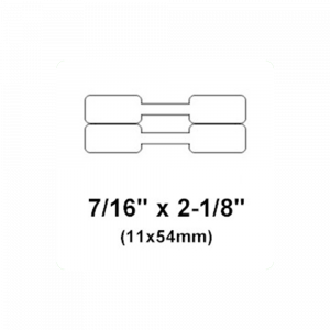 Etichete bijuterii 11mm x 54mm, plastic alb, punte neadeziva 113514