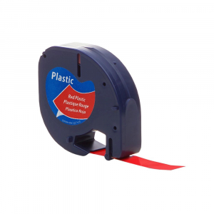 Etichete plastic rosu 12mm x 4m, 91203  S07216300