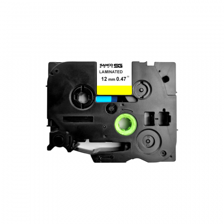 Etichete Aimo Compatibile Brother TZe - Etichete SG compatibile Brother TZe-631 12mm x 8m negru galben Sanco Grup SG